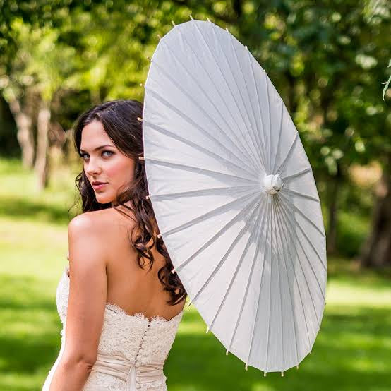 Paper Parasol - White (84cm Diameter)