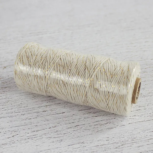Gold Metallic Thread 12 Ply Baker's Twine - 90m - My Wedding Store