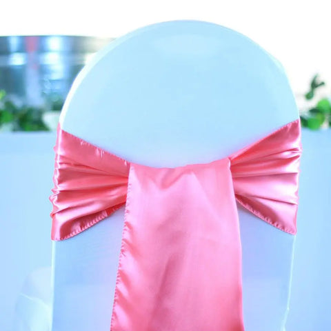 Coral Satin Sash (27cm x 240cm) - 10 Pieces - My Wedding Store