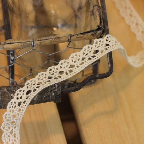 Ivory Vintage Lace Ribbon 12mm wide - 1 metre - My Wedding Store