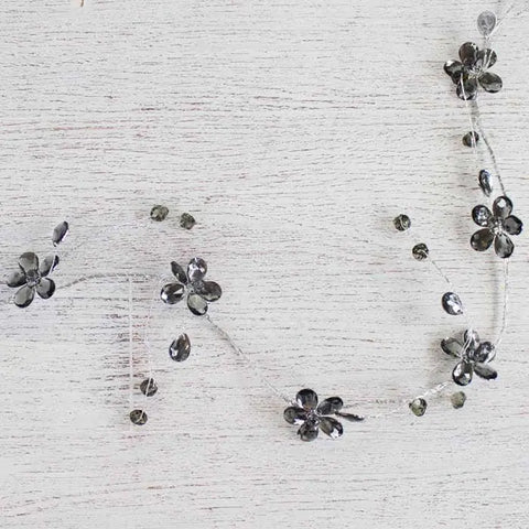 Flower Garland Crystal Silver/Grey - 1.2 mtrs - My Wedding Store