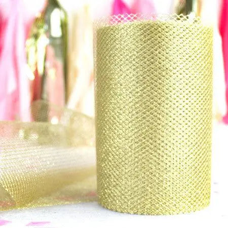 Gold Mesh Roll - 150mm x 23 metres - My Wedding Store