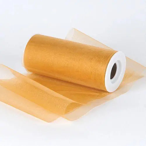 Gold Organza Roll (15cm x 22m) - My Wedding Store 