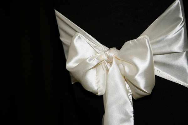 Ivory Satin Sash (27cm x 240cm) - 10 Pieces - My Wedding Store