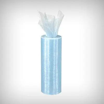 Light Blue Organza Roll ( 6" x 25 yards) - My Wedding Store