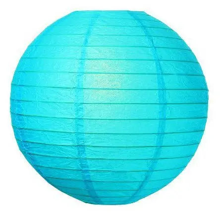 Paper Lantern  - Aqua Blue - Medium  25cm Diameter - My Wedding Store