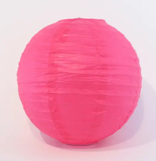 Paper Lantern - Hot Pink / Fuchsia Medium 30 cm Diameter - My Wedding Store