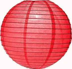 Paper Lantern - Red Medium 30cm Diameter - My Wedding Store