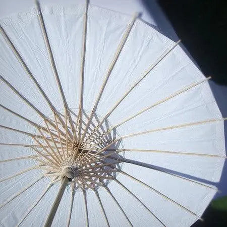 White Paper Parasol - 84cm Diameter - My Wedding Store