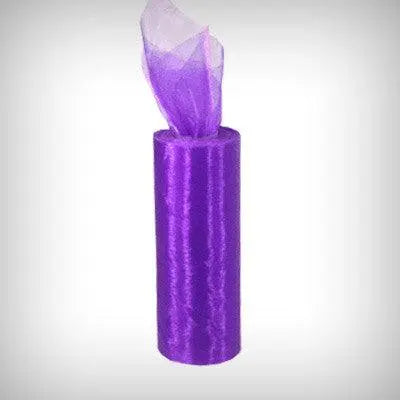 Purple Organza Roll ( 6" x 25 yards) - My Wedding Store