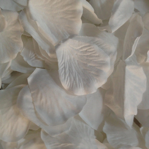 Silk Rose Petals (500) - White - My Wedding Store