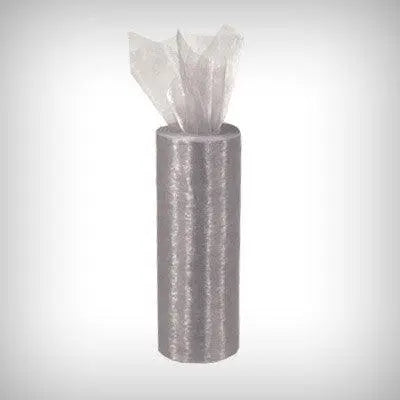 Silver Organza Roll (6" x 25 yards) - My Wedding Store