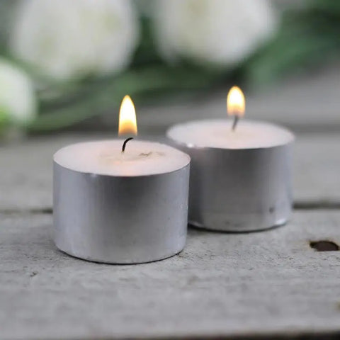 Tealight Candles - 9 Hours - White (50 pcs) - My Wedding Store