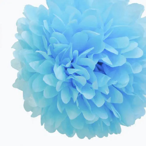 Tissue Paper Pom-Pom - Baby Blue - Small - My Wedding Store