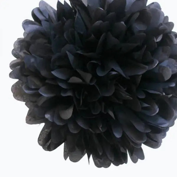 Tissue Paper Pom-Pom - Black - Large - My Wedding Store