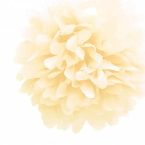 Tissue Paper Pom-Pom - French Vanilla/Ivory - Large - My Wedding Store