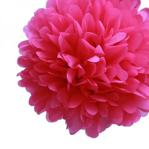 Tissue Paper Pom-Pom - Fuchsia Pink - Large - My Wedding Store