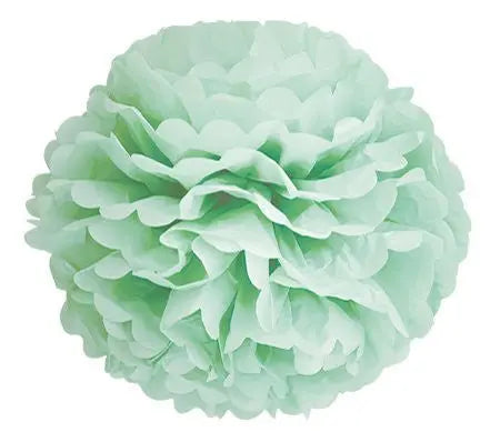 Tissue Paper Pom-Pom - Light Mint- Large - My Wedding Store