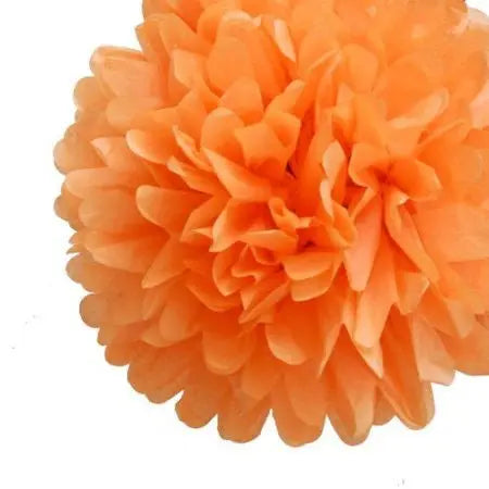 Tissue Paper Pom-Pom - Orange- Large - My Wedding Store