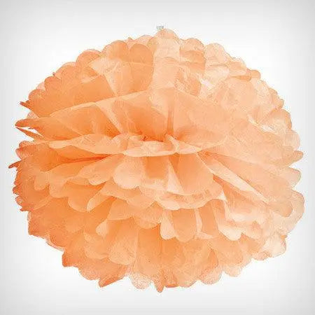 Tissue Paper Pom-Pom - Peach - Small - My Wedding Store