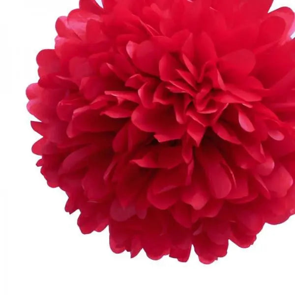Tissue Paper Pom-Pom - Red - Large - My Wedding Store