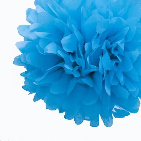 Tissue Paper Pom-Pom - Turquoise Blue - Large - My Wedding Store