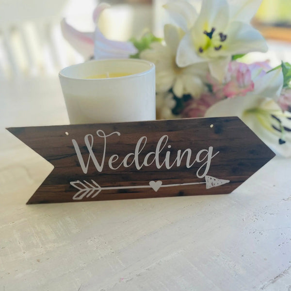 Wedding Arrow Wooden Sign My Wedding Store